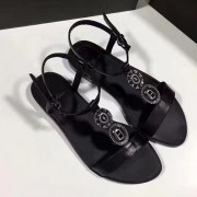 Copy Saint Laurent Calf Leather Sandals Black Y080208 VS07922