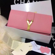 Copy YSL Chyc Travel Case Original Leather 302101 Pink VS07287