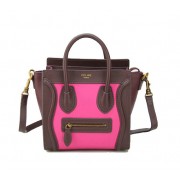 Designer Celine Luggage Nano Bag Original Leather CL88029 Rosy&Wine VS01631