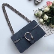 Designer Imitation Gucci Dionysus Suede Shoulder Bag Dark Blue 400249 VS07670