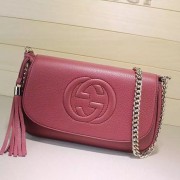 Designer Imitation Gucci Soho Leather Shoulder Bag Watermelon Red 336752 VS04743