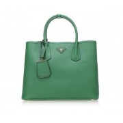 Designer Prada Saffiano Leather Tote Bags BN2756 Green VS01329