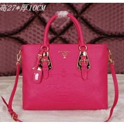 Designer Replica Prada Calfskin Leather Tote Bag BN2645 Rose VS06597