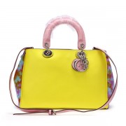 Dior Diorissimo Bag in Snake Leather D0902 Yellow VS09180