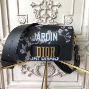 Dior J'adior Flap Bag Black with Flower Print D240608 VS07725
