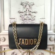 Dior J'adior Flap Bag with Chain in Black Calfskin D240603 VS01557