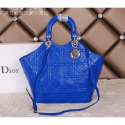 Dior Panarea Sheepskin Leather Tote Bag CD5180 Royal VS00094