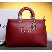 Dior Shish Tote Bag Grainy Calfskin Leather D0133 Red VS03472