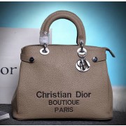 Dior Shish Tote Bag Grainy Calfskin Leather D9691 Apricot VS06633