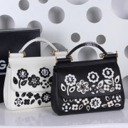 Dolce & Gabbana SICILY Flower Leather Tote Bags BB4136 VS08695