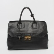 Fake 2014 Prada Original Glace Calfskin Leather Tote Bag BN2682 in Black XZ VS07605