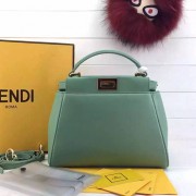 Fake AAA Fendi Mini Peekaboo Bag in Green Nappa Leather FD07122 VS07888