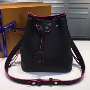 Fake Best Louis Vuitton Soft Calfskin Lockme Bucket Noir M54677 VS00296
