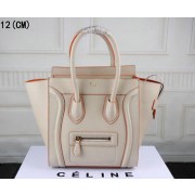 Fake Celine Luggage Micro Boston Bag Original Leather CT33081 OffWhite VS00246