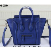 Fake Celine Luggage Nano Bag Clemence Leather CT3308S Royal VS03823