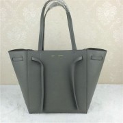 Fake Celine Medium Cabas Phantom Bag Grainy Leather C2208 Grey VS06554