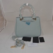 Fake Cheap Mingdu Prada Saffiano Calf Leather Bow Tote Bag BN2245 in Light Blue VS04042