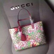 Fake Gucci Reversible GG Blooms Leather Tote Bag 368568 Burgundy VS04306