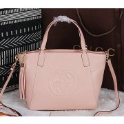 Fake Gucci Soho Original Leather Top Handle BagS 369176 Pink VS03856