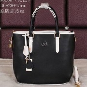 Fake Louis Vuitton Cruise 2015 Smooth Leather Tote Bags M96288 Black VS09222