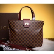 Fake Louis Vuitton Damier Ebene Canvas Tote Bag N43111 Burgundy VS05007