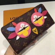 Fake Louis Vuitton Monogram Canvas Lovely Bird Zippy Wallet Pink M62413 VS07247
