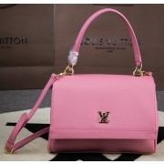 Fake Louis Vuitton Soft Leather Top Handle Bag M37113 Pink VS00458