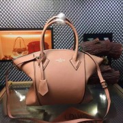 Fake Louis Vuitton Veau Cachemire Leather Lockit MM M94592 Pink VS02363
