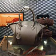 Fake Louis Vuitton Veau Cachemire Leather Lockit MM M94592 Poivre VS09665
