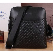 Fake Prada Calfskin Leather Messenger Bag P66254 Black VS05562