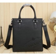 Fake Prada Calfskin Leather Tote Bag P122263 Black VS03268