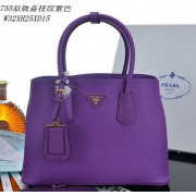 Fake PRADA Grainy Leather Tote Bag PBN2755 Violet VS04850