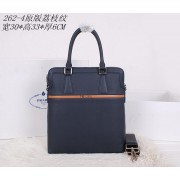 Fake Prada Original Grainy Leather Tote Bag P2624 Blue VS00573