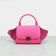 Fake Replica Celine Nano Trapeze Bag Ferrari&Nubuck Leather C88038 Rose VS06419