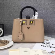 Fake Replica Fendi Dotcom Click Tote Bag Beige FB1752 VS06907
