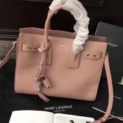 Fake Saint Laurent Sac De Jour Souple Bag in Pink Grained Leather 464960 VS08538
