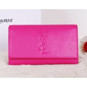 Fake Yves Saint Laurent Belle De Jour Calf Leather Clutch Y7143 Rose VS02543