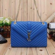 Fake Yves Saint Laurent Classic Monogramme Flap Bag Y26584 Blue VS06171