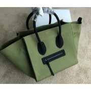 Fashion Celine Luggage Phantom Bag FABRIC 99015 Green VS01881