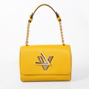 Fashion Louis Vuitton EPI Leather Chain Louise Shoulder Bag M48618 Yellow VS02877