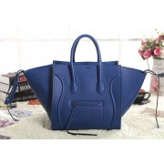 Fashion Replica Celine Luggage Phantom Square Tote Bag 3341 in Blue Clemence Leather VS04482