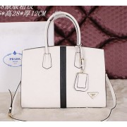 Fashion Replica Prada Saffiano Cuir Leather Tote Bag BN2788 White VS00486