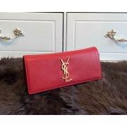 Fashion YSL Classic Monogramme Clutch Grainy Leather 311213 Red VS05156