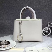 Fendi 2Jours Calf Leather Petite Tote Bag Off-white FB1755 VS00008