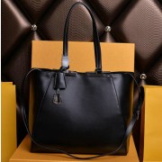 Fendi 2Jours Shoulder Bag Calfskin Leather 8BH272 Black VS05218