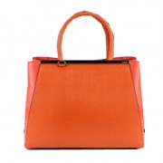 Fendi 2Jours Tote Bag Original Leather 8B8834 Orange VS07216