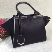 Fendi 3Jours Mini Tote Bag Calfskin Leather Black 161040 VS00638
