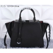 Fendi 3Jours Tote Bag Smooth Leather F8936 Black VS05415