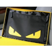 Fendi Buggies Pouch Nylon Fabric 7N00781 Yellow VS00680