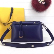 Fendi By The Way Small Boston Bag Original Leather Blue FD0805 VS08825